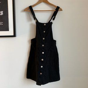 Black Jean Overall Dress